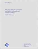 GE MAC 5500 EKG  GE MAC 5500 Operators Manual